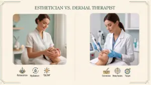 The different of esthetician and dermal therapist in Malaysia.