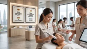 Skin renew academy have dual certificate which are SKM local certification and TQUK international certification.